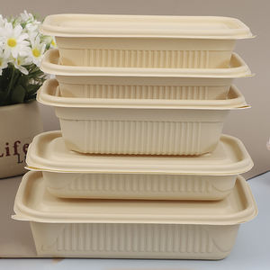 Fiambrera para llevar de comida rápida Contenedor de almidón de maíz biodegradable Embalaje ecológico de grado alimenticio para azúcares de comida rápida incluidos - Product Image 1