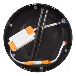 Plafonnier LED moderne 18W à montage en surface avec télécommande, lumière froide et chaude, 6000K, plastique noir, AC 85-265V, grande taille - Product Image 5