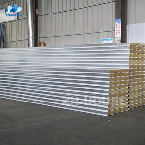 Nhà Máy Sản Xuất Chất Lượng Cao Đúc Sẵn Rock Wool Sandwich Panel Tường - Product Image 4