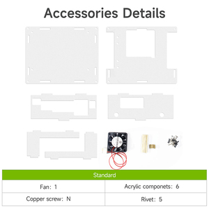 Estuche Protector Acrílico Yahboom para <span class=keywords><strong>Nvidia</strong></span> <span class=keywords><strong>Jetson</strong></span> Nano con Ventilador de Refrigeración, Compatible con <span class=keywords><strong>Jetson</strong></span> Nano 4GB B01 y Placa SUB - Product Image 6