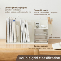 Organisateur de bureau, rangement pour documents, boîte de rangement, tiroir, organisateur de livres avec porte-stylos