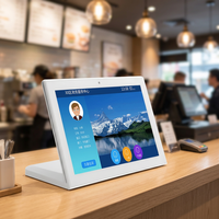 Tablette tactile LCD en forme de L de 10,1 pouces la plus vendue, pour la commande de menus, affichage numérique Android portable pour restaurant