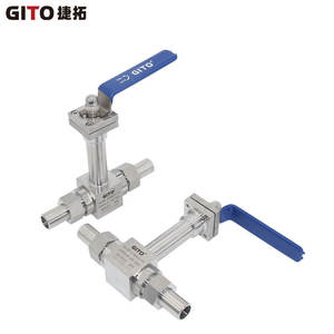 Vanne à boisseau sphérique manuelle cryogénique haute performance GITO, en acier inoxydable haute pression, conception à passage direct pour GNL - Product Image 1