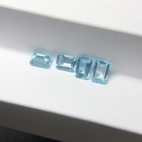 Pierre précieuse de topaze bleu ciel naturelle spacieuse en pierre de topaze émeraude pour la fabrication de bijoux