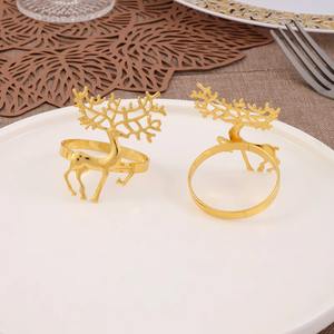Luxury Iron Round <b>Napkin</b> Rings <b>Holders</b> Stocked Durable Eco-Friendly for Wedding Table Decoration - Product Image 3