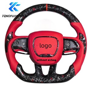 Volante Deportivo Forjado Personalizado para <span class=keywords><strong>Dodge</strong></span> Charger Challenger SRT Durango 2015 2016 2017 2018 2019 2020 2021 <span class=keywords><strong>2022</strong></span> Sin Airbag - Product Image 1