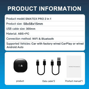 Autoabc Adaptateur Carplay sans fil pour audi A1-A8 Q3-q7 <span class=keywords><strong>S4</strong></span>-s7 <span class=keywords><strong>Android</strong></span> Auto avec Airplay Mirror Link Compatible A4-a6 A5-a7 Q5 S5 - Product Image 6