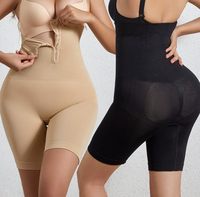 Gaine amincissante pour femme, taille haute, ajustée, effet push-up fessier, avec boutons réglables, sans couture, respirante, pour une taille plus cintrée