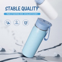 Everich ODM - Juego de Regalo de Botella de Agua de Acero Inoxidable de Boca Ancha con Aislamiento al Vacío de 18 oz, con Tapa y Asa, Mantiene las Bebidas Frías y Calientes, Aprobado por la FDA