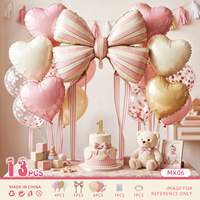 Nouvel ensemble de ballons en aluminium à thème papillon et cœur, best-seller transfrontalier, pour fêtes d'anniversaire et décorations de mariage