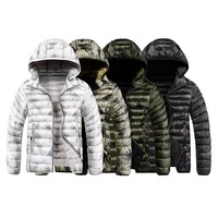 Veste matelassée d'hiver unisexe à motif géométrique, 100% nylon, à capuche, rembourrée, coupe-vent, blanc, vert, noir, multicolore, logo personnalisé, OEM