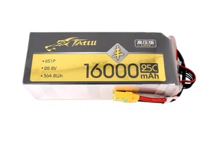 แบตเตอรี่ TATTU แท้ ความจุ 10000mAh 12000mAh 16000mAh 22000mAh 25C 20C 15C 6S แบตเตอรี่ลิเธียมสำหรับโดรนเกษตร - Product Image 5