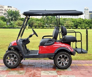 Voitures de golf électriques à châssis en aluminium 4 places, petits véhicules électriques tout-terrain - Product Image 5