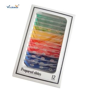 Biología animales y plantas 12 piezas <span class=keywords><strong>Microscopio</strong></span> de plástico preparado diapositivas conjunto para la enseñanza - Product Image 1