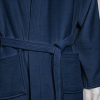 Peignoir gaufré pour hôtel et spa, doux pour la peau, col style kimono, vêtement de nuit pour femme, robe de chambre longue, vente en gros pour boutiques, chaud