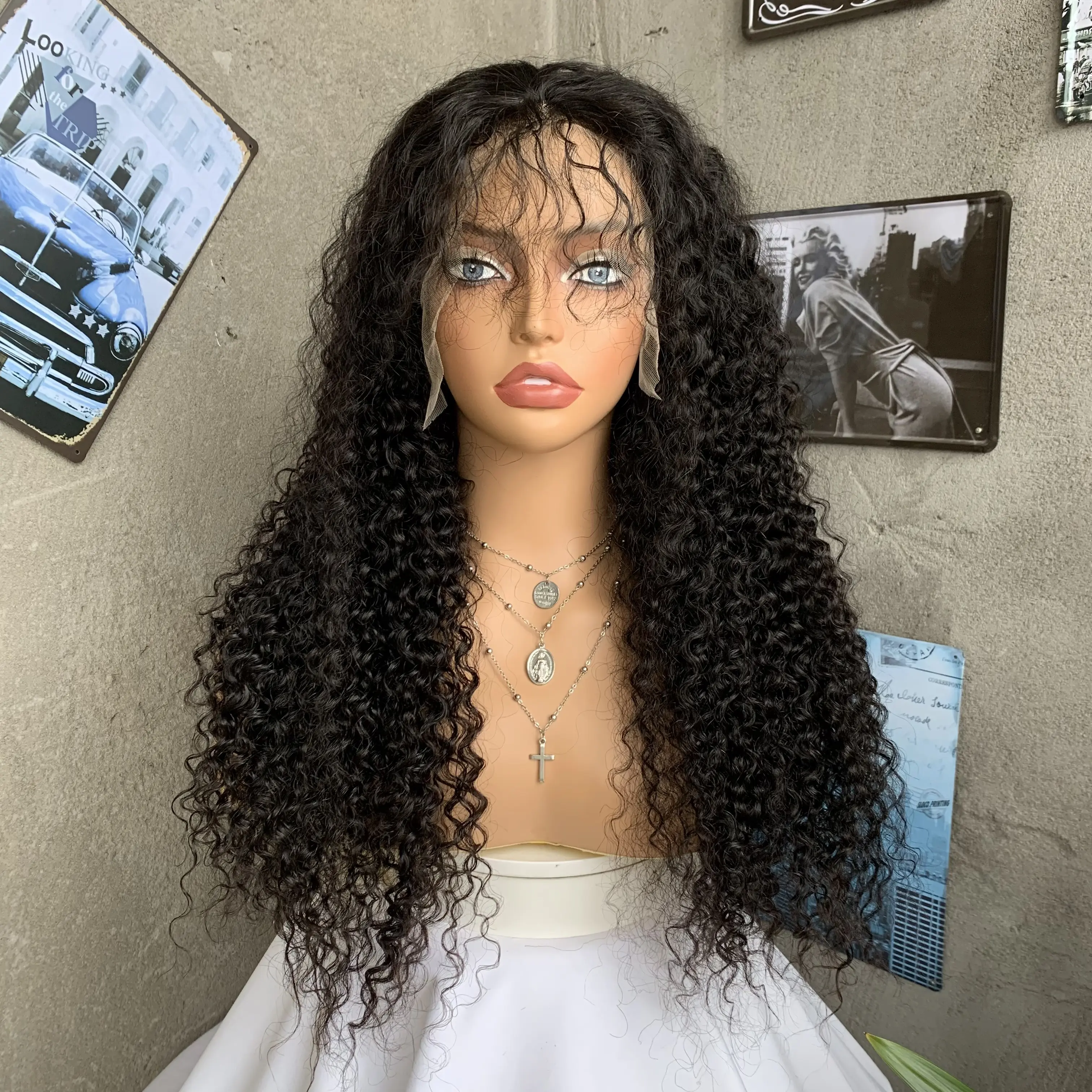 Бесклеевые парики на сетке Full Hd для черных женщин, Кудрявые Парики на сетке спереди, натуральные перуанские человеческие волосы, парик на сетке спереди