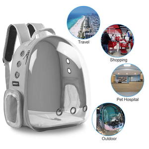 Breathable <b>Lightweight</b> Oxford & Nylon Large Capacity Portable Transparent Cat and Dog Travel Carrier Pet <b>Backpack</b> - Product Image 5