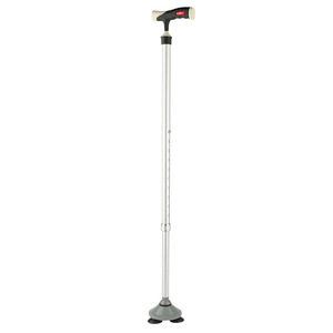 Canne télescopique à trois pieds en alliage d'aluminium, légère, antidérapante, pour la marche sous les aisselles, pour personnes âgées - Product Image 1