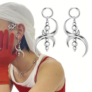 Nouvelles boucles d'oreilles pendantes géométriques irrégulières et exagérées, style hip-hop, pour accessoires féminins - Product Image 1