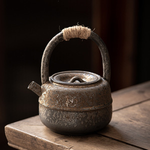 Service à thé Kung Fu en céramique, théière rétro japonaise faite à la main en grès, <span class=keywords><strong>bouilloire</strong></span> à ébullition - Product Image 3
