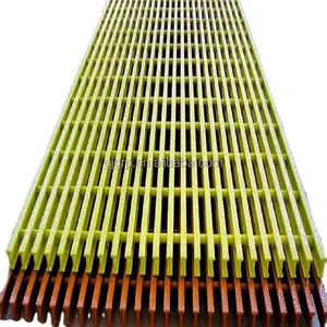 ISO9001 Certificated GRP Pultruded Grills FRP Fiberglass Grating Ceiling Fiberglass Grates FRP Gratings