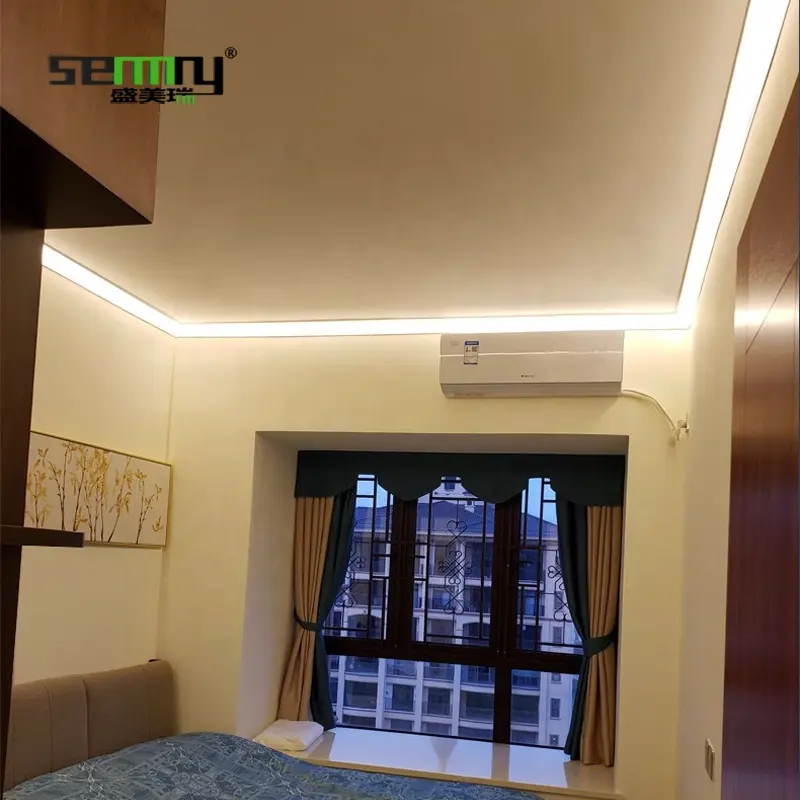 شريط إضاءة LED من الألومنيوم مُضئ يُستخدم لتعليق أسقف السقف العلوية وأنظمة الإضاءة الخارجية ويُستخدم لتعليق الزوايا