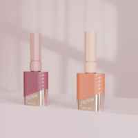 Flacon de vernis à ongles en verre givré de luxe de 15 ml avec bouchon et pinceau pour l'emballage de vernis gel – Vente en gros