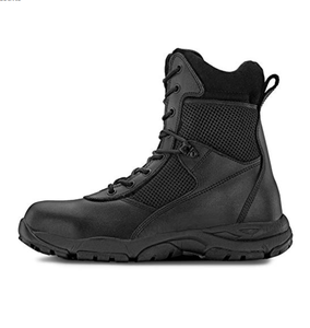 Botas Tácticas de Verano HBA08, Color Negro Bronceado, Cuero Genuino, Parte Superior de Malla Transpirable, Suela de Goma PU, Resistentes al Aceite y Antideslizantes - Product Image 2