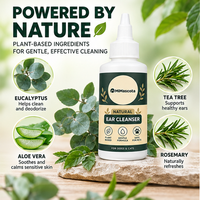 Solution Nettoyante Auriculaire Sans Eau Personnalisée pour Chiens et Chats, Soin Naturel aux Herbes, Gouttes Anti-Acariens, Marque Privée avec Durée de Conservation de 2 Ans