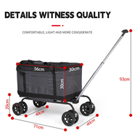 Poussette de voyage pliable approuvée par les compagnies aériennes, sac de transport à roulettes pour chats et chiens