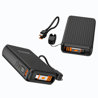 Power Bank 2025 Upgrade 10000mAh, Pengisian Cepat PD 22.5W, Kabel Terintegrasi, Desain Tali Portabel, Ponsel Pintar & Android