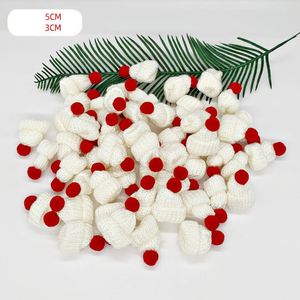 Ornaments Diy Art Craft Mini Christmas Knitting Doll Hats 3*5 Cm - Product Image 4