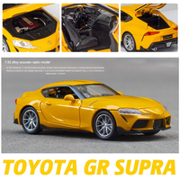 Modèle de voiture miniature en métal 1:32 Supra avec son et lumière, modèle de voiture en alliage à rétrofriction, jouet de supercar