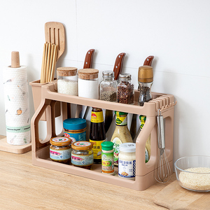 Multifunctional Plastic Kitchen Organiser Knife Cutlery Chopsticks Cutting Board Holder Spice Rack with Hook