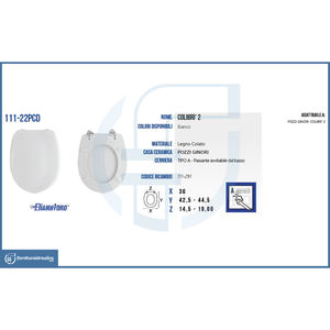 Asiento de Inodoro de Diseño Moderno en Material PP para Pozzi Ginori Colibr 2 - Product Image 2