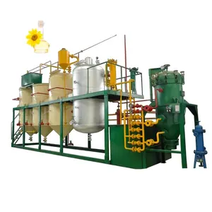 complete sunflower oil production line 5T edible crude sunflower oil refinery machine dewaxing plant