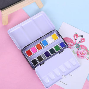 Caja de hojalata de gran oferta, pastel de acuarela, <span class=keywords><strong>cartel</strong></span> de acuarela, caja de pintura de Color - Product Image 1