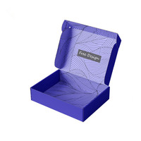 Boîte d'expédition carrée petite en carton ondulé rigide recyclable rose personnalisée pour e-commerce, impression sur mesure, faible MOQ, en stock