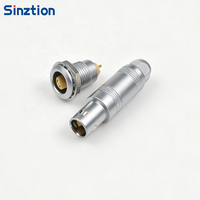 Connecteur coaxial demi-lune circulaire Sinztion Série S FFA ERA, contacts mâles et femelles personnalisés, emballage sur mesure