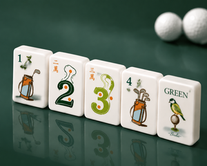 Nuevo y Original Mahjong Americano con Temática de Golf 2026, Fichas de Mahjong de Plástico con Diseño Personalizado y Patas Metálicas Plegables para 4 Jugadores - Product Image 4