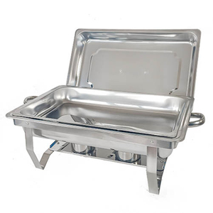 Réchaud de buffet rectangulaire épaissi à double bac en acier inoxydable, plat de cuisson professionnel, chauffe-plats, plat de service – Vente directe usine - Product Image 3