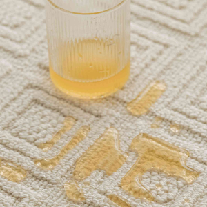 <span class=keywords><strong>Tapis</strong></span> imperméable <span class=keywords><strong>beige</strong></span> pliable en polypropylène résistant aux taches pour le salon - Product Image 2
