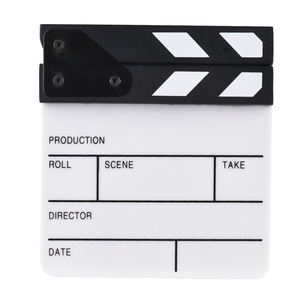 Clapboard de <span class=keywords><strong>film</strong></span> HOSHI, clapboard de cinéma hollywoodien en bois, accessoire de réalisateur avec noir et blanc - Product Image 6
