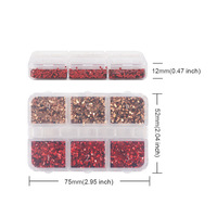 6 Grilles de Décorations d'Ongles en Forme de Cœur Rouge Scintillant pour la Saint-Valentin, Mini Accessoires d'Art Ongulaire Étoile