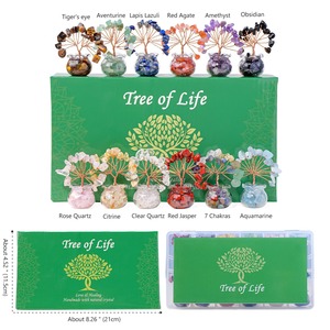 Árbol de la fortuna de <span class=keywords><strong>cristal</strong></span> natural tejido a mano coche familiar Mini adornos de árbol de <span class=keywords><strong>cristal</strong></span> con gemas de grava dentro de jarrones de vidrio para la venta - Product Image 6