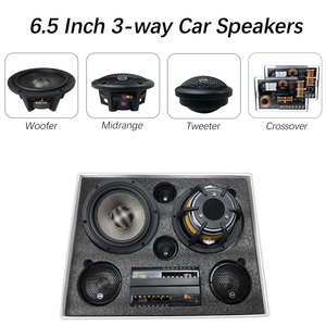 Système de haut-parleurs de voiture Elite 6,5 pouces noir 3 voies avec une sensibilité de <span class=keywords><strong>89</strong></span> dB et un kit de réseau de crossover de précision avancée - Product Image 2