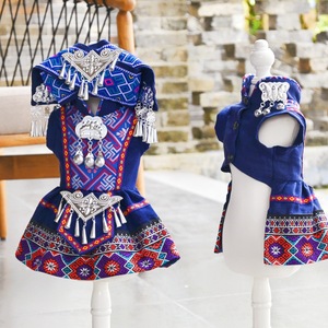 Nieuwe Stijl Jassen Etnische Stijl Voor Katten Honden Print Imitatie Zilveren Accessoires Katoen Linnen Stof Milieuvriendelijk - Product Image 2