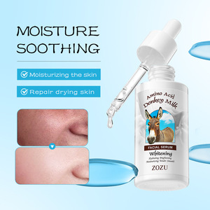 Sérum éclaircissant pour le <span class=keywords><strong>visage</strong></span> et le cou au <span class=keywords><strong>lait</strong></span> <span class=keywords><strong>d</strong></span>'<span class=keywords><strong>ânesse</strong></span> avec acide hyaluronique pour une hydratation quotidienne, anti-gonflement, anti-acné - Product Image 1