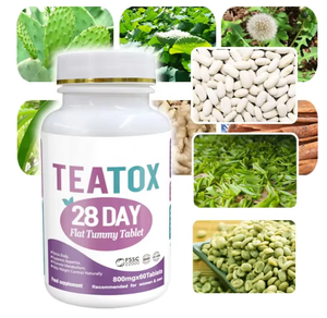Teatox Tablet 28 Günlük Düz Göbek Tableti OEM Detoks Bitkileri Fit Tablet Özel Doğal İnceltici Haplar Büyük Göbek İçin - Product Image 2
