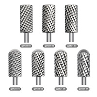 Outil professionnel pour le soin des ongles, poudre de gel poly, embouts de meulage pour enlever le gel, embouts de meulage en tungstène de 3/32 pouces